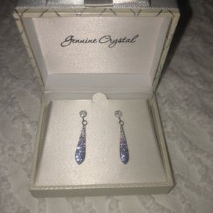 Genuine Crystal Drop Earrings